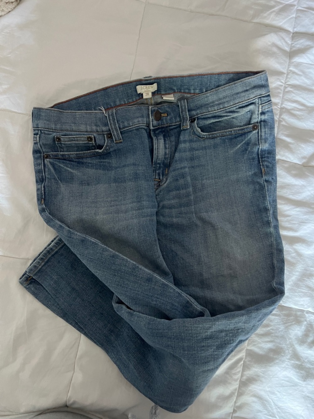 J.Crew- Classic Women's Mid-Blue Denim Jeans - Picture 3 of 4